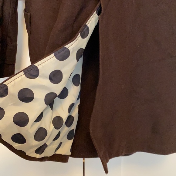 Wool Pea Coat with Polka Dog Lining - Picture 4 of 10